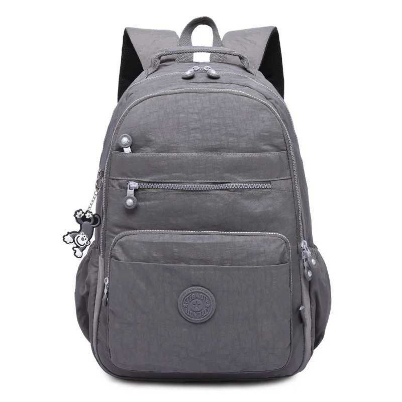 Highend Grey A4 Large Capacity Women Men Laptop Backpack Boy Girl Lightweight Waterproof Schoolbag Travel Bag Red Purple M1604XJ241026
