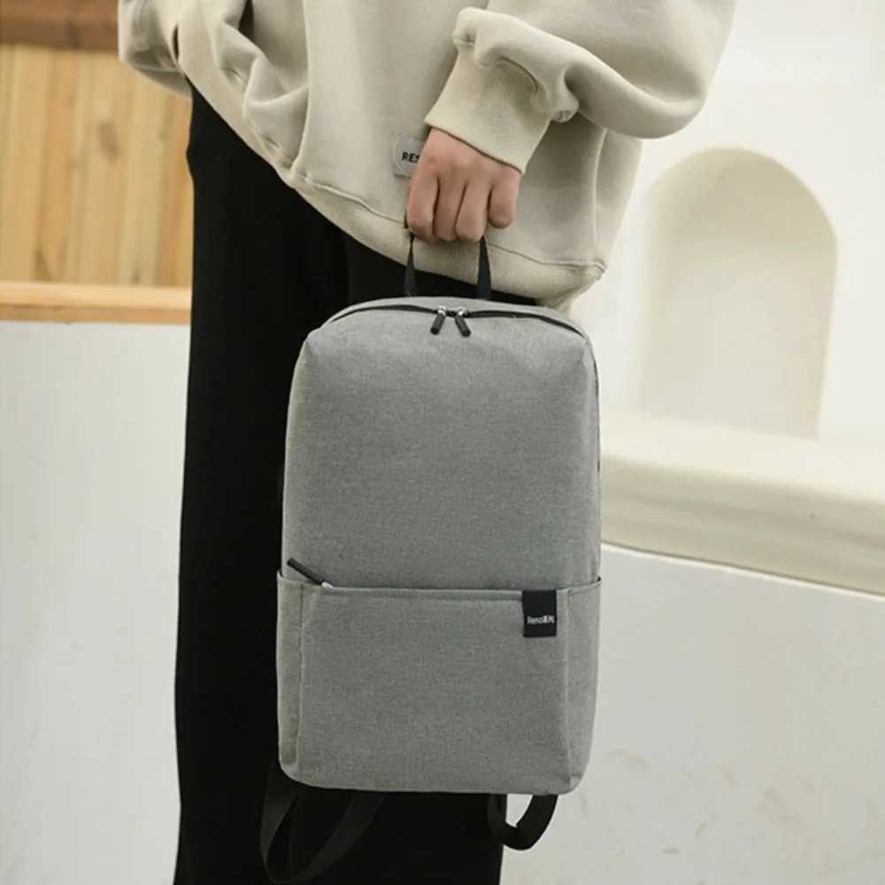 Portable Large Capacity Small Backpack Solid Color Waterproof Travel Bag Multiple Pockets Unisex School Bags TravelXJ241026