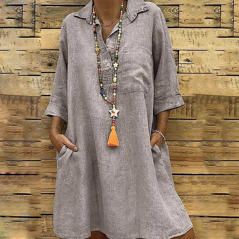 Pregnant dress cotton summer dress solid button short sleeved pregnant dress casual pregnant vest W241026