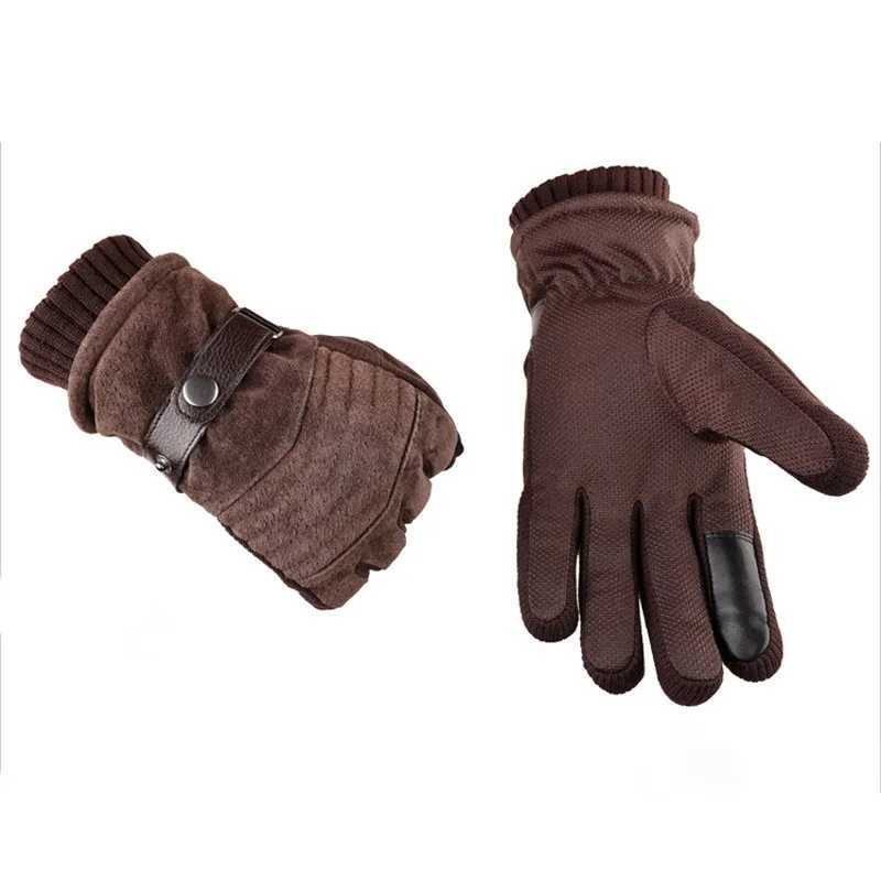 Touchscreen Winter Warm Mens G Leather Casual Mens G Gloves Outdoor Sports Full Finger G W241026