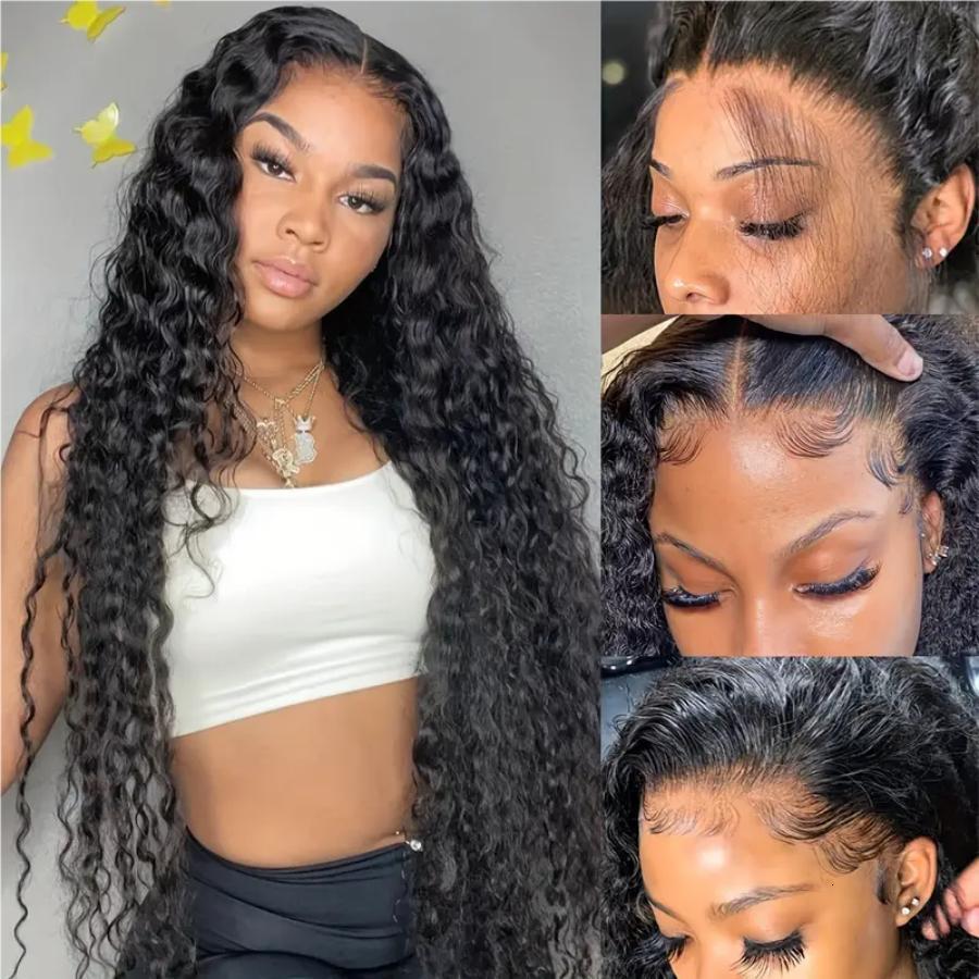 Deep Wave 13x4 Hd Curly Lace Front Hair Wigs For Women Frontal Wig Human Brazilian hair