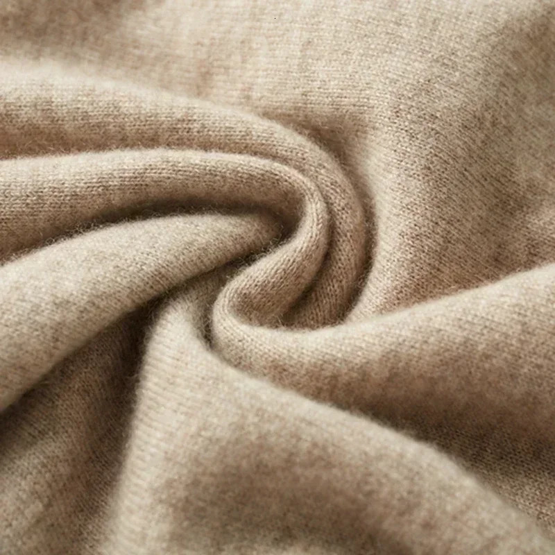 100% Cashmere Suit Men Hooded Zipper Cardigan Autumn Winter Knitted High Waist Trousers Fashion Solid Color Sweater 241025
