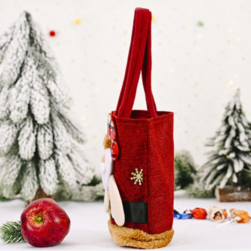 20PCS Christmas Tote Bag Snowman Bear Candy Bag ren Gift Bag Storage Bag Christmas Decoration 241025