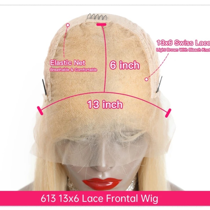 613 13X4 Hd 13X6 Frontal Wigs Blonde Lace Front Wig Human Hair Body Wave