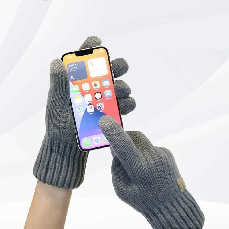Winter thick plush knitted Gs touch screen driving Gs outdoor cold insulation Gs W241026