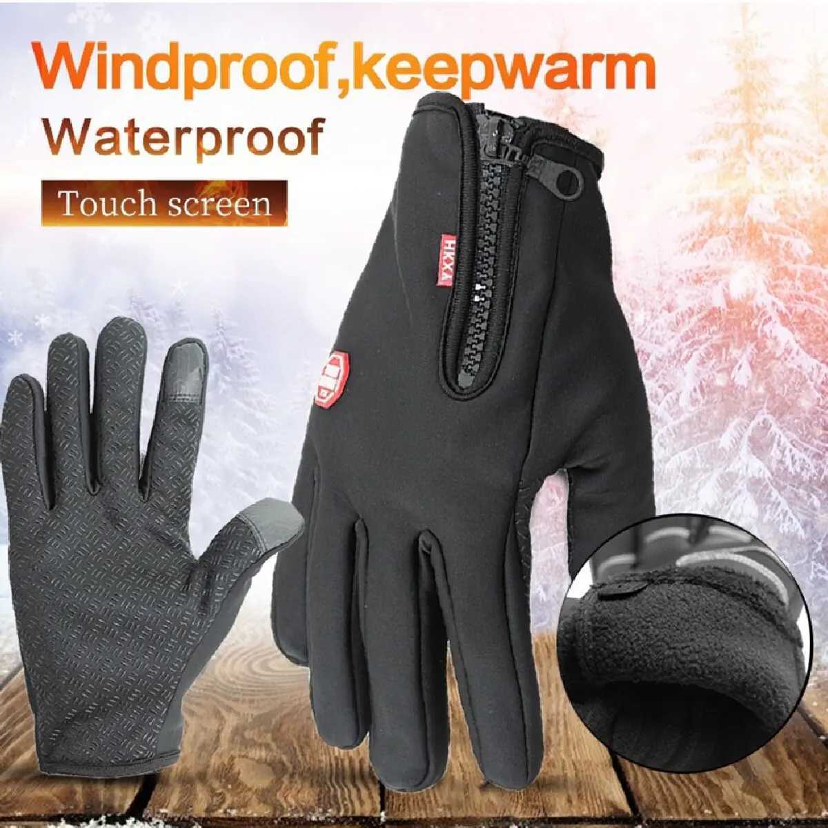 Windproof and warm Gs winter anti slip Sil touch screen full finger bicycle anti cold touch screen sports Gs W241026