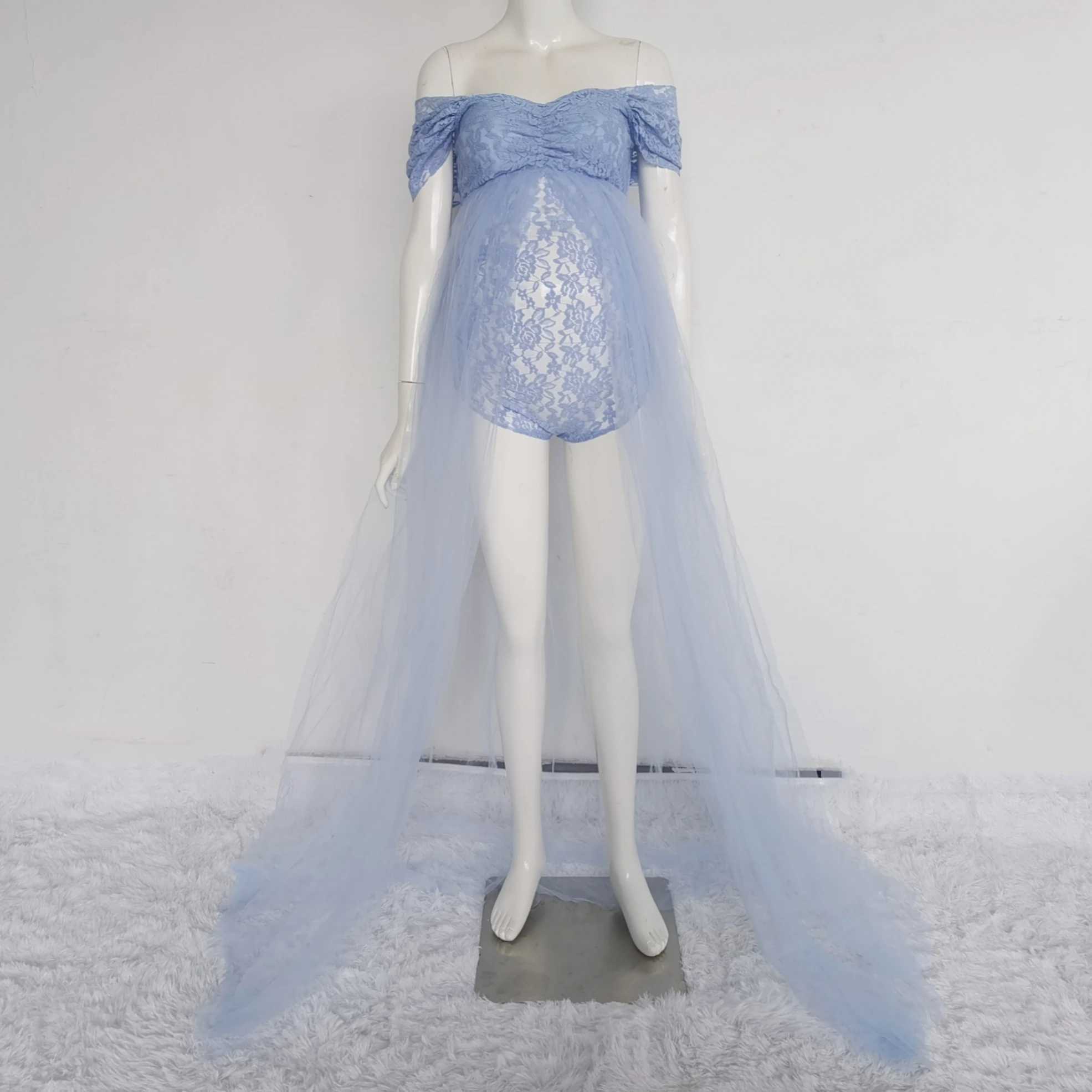 Slip Strap lace chiffon maternity bodysuit maternity chiffon photography long skirt W241026