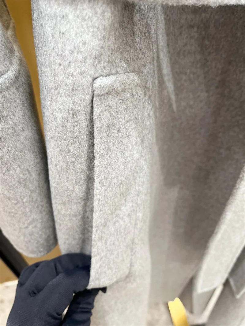 Elisa 100 Wool Coat Womens Medium Long Classic 241025