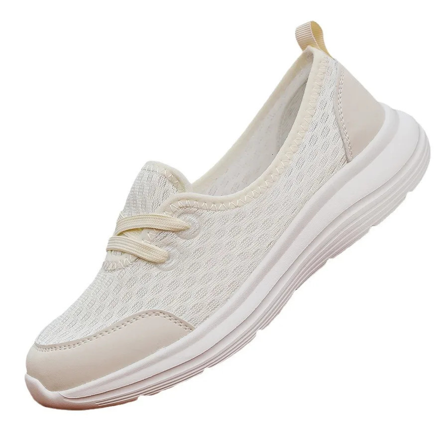 2024 mesh casual soft sole lightweight running and sports womens shoes comfortable and breathable flat bottom outdoor fitness shoes 241024
