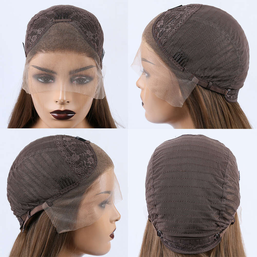 RONGDUOYI Body Wave Free Part Black Frontal Wig Heat Resistant Fiber Hair Synthetic Lace Front Wigs Cosplay