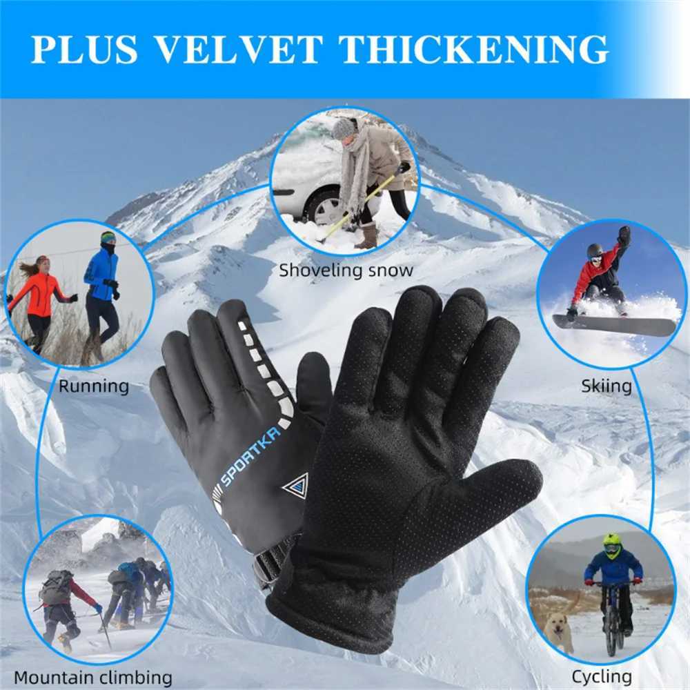 New Winter Cycling Gs Mens Outdoor Waterproof Skiing Hiking Motorcycle Warm Gloves Gs Neutral Hot Sports Gs W241026