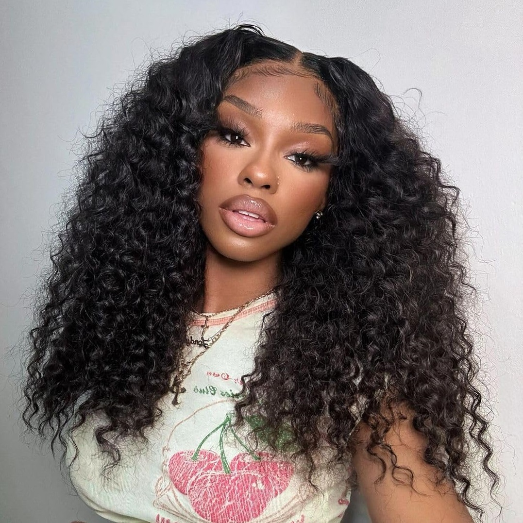 40 inch Deep Wave Frontal 13x4 13x6 Hd Lace Front Wig Pre Plucked Brazilian Curly Human Hair Wigs 100%