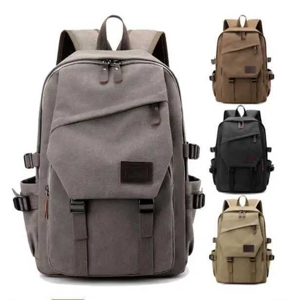 Mans Canvas Backpack Travel Schoolbag Male Backpack Men Large Capacity Teenage Boys Rucksack Shoulder School Bag mochilas bolsaXJ241026