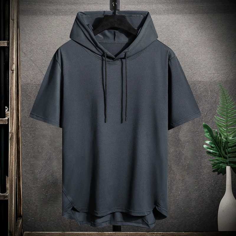 Quick Dry GYM T-shirt Sport T-shirt Fashion Oversized 4XL Hoodie T-shirt Black 2024 Summer Short Sleeve Slves Top T-shirt W241026