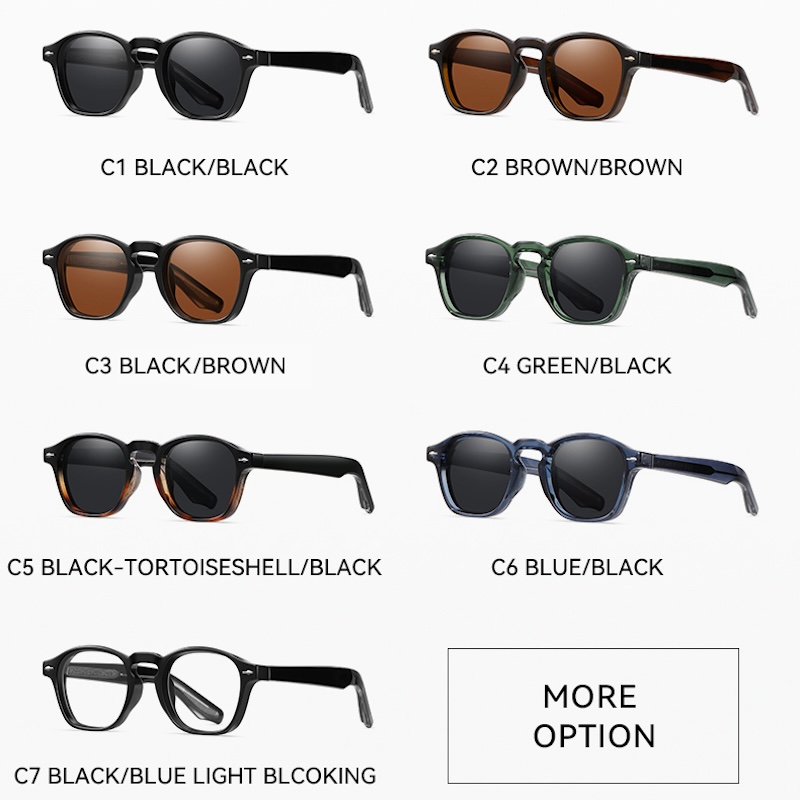 Round Polarized Sunglasses Men Luxury Brand Designer Style Sun Glasses Women For Male Female Retro Punk Eyewear TR90 gift Vintage Driving Fishing S171