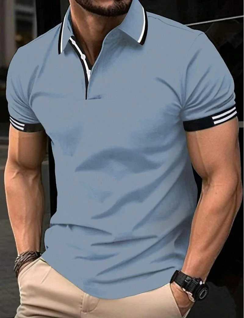 Mens T-shirt new shirt high-quality mens short sleeved shirt breathable top business casual sweater absorbent shirt W241026