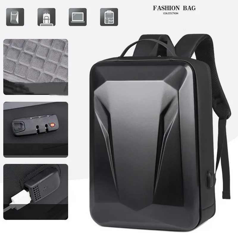 Mens New E-Sports Hard Shell Backpack 15.6 /18 Inch Anti-theft Lock Waterproof Game Laptop Male Business Cool Travel BackpackXJ241026