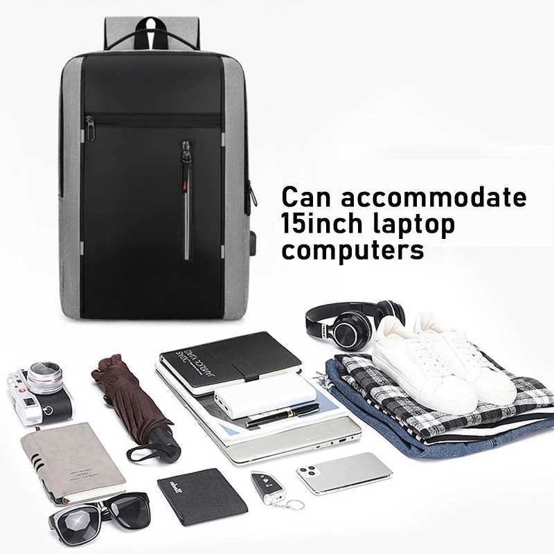 Men Women Unisex Travel Backpack Casual Large Capacity Oxford Business Bag Multi Storage USB Interface Laptop BackpacksXJ241026