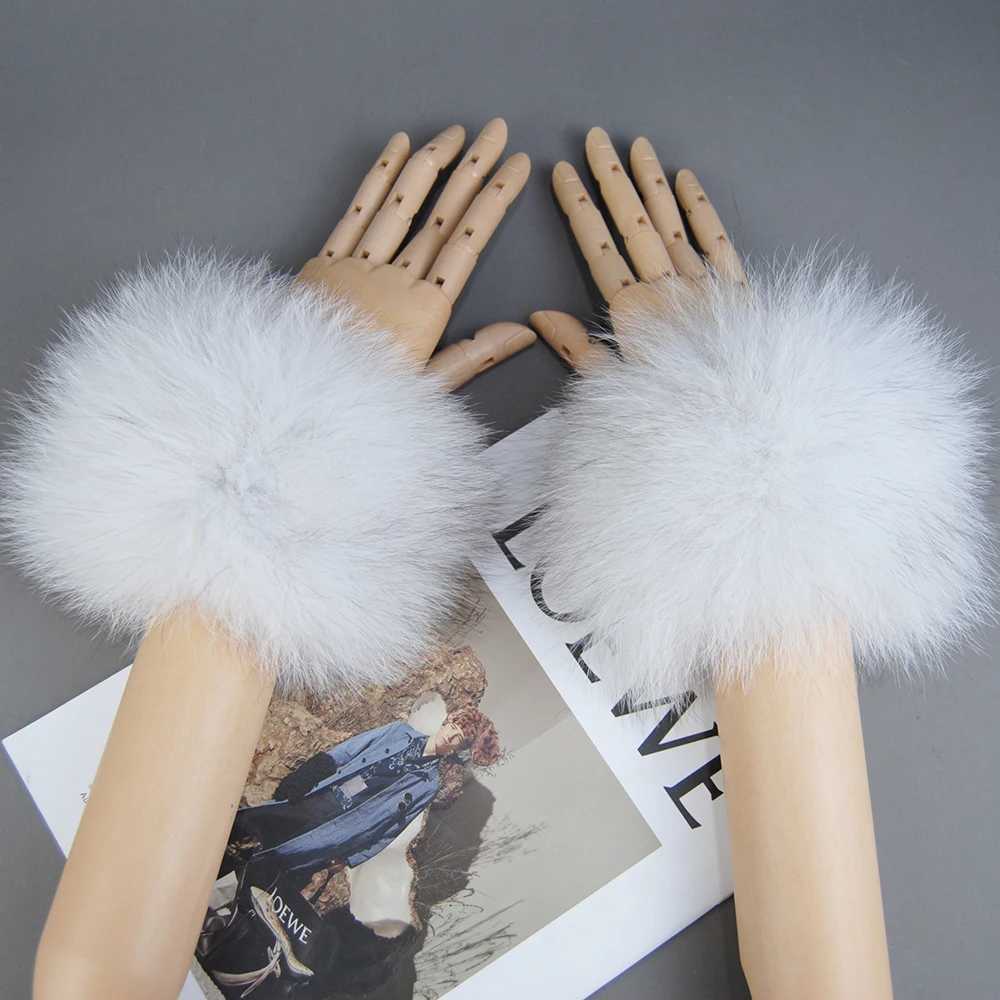 2024 new fur cuff arm heater La bracelet genuine fur wristband G high-quality fur cuff hot selling wristband heater W241026