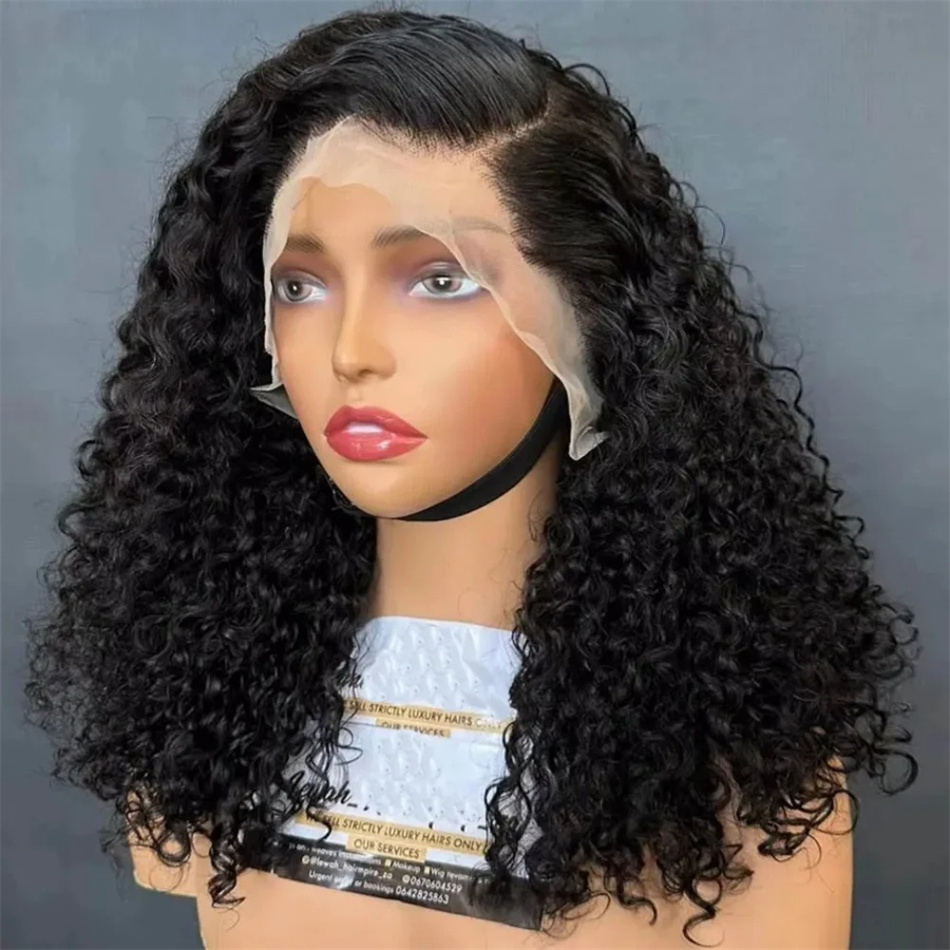100% Vieame 250 Density Kinky Curly HD Transparent 13x4 Front Wig 13x6 Lace Frontal Human Hair Wigs Remy For Women