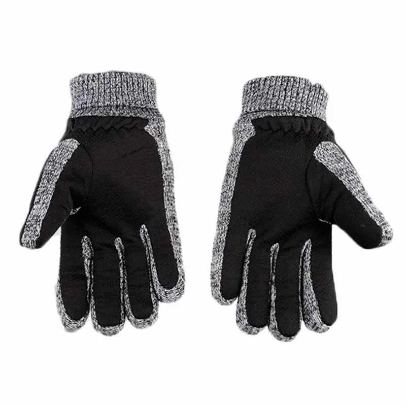 2023 Winter Mens Warmth Gs Genuine Leather Pig Skin Gs Gloves Mens Thick Bicycle Gs Mens Knitted Tube W241026