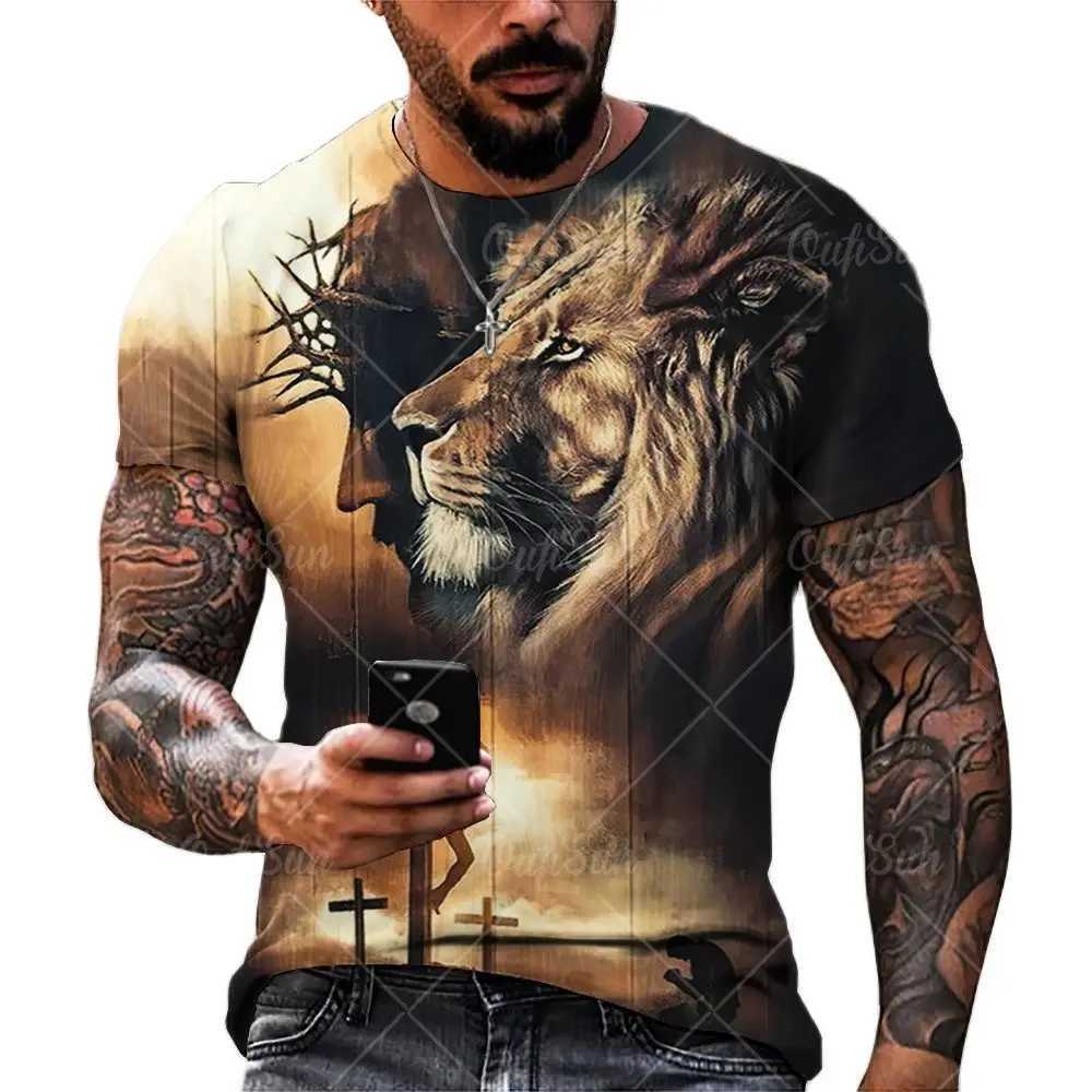 Christ Jesus Mens T-shirt 3D Printed T-shirt Fr Shipping Clothing Short Slip Shirt Retro Top Mens T-shirt W241026