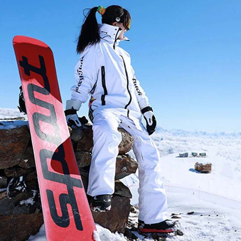 Outdoor Winter Skiing Suites 2025 New Men Overall Windproof Waterproof Snow Jacket Pants Women Sport Snowboard Tracuit Ski Set