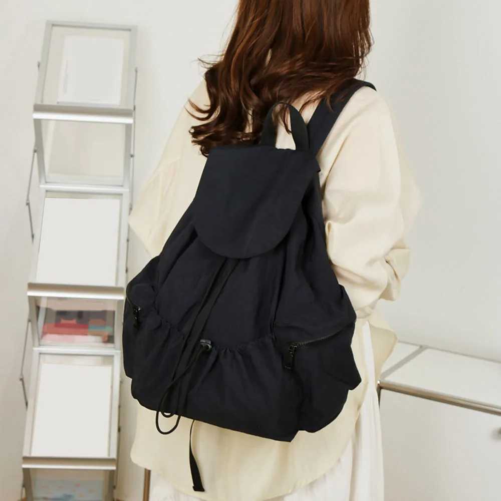 New Fi Students Backpack Bag Drstring College Backpack Portable Casual Backpacks Double Shoulder Bag With Large CapacityXJ241026