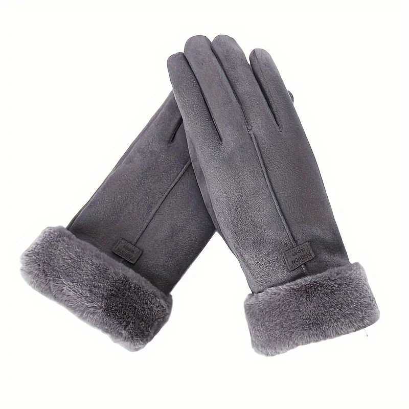 Womens Winter Thick Plush Leather Gs Fashion Winter Warm Skiing Outdoor Womens Gs Elegant Leisure Touchscreen Gs W241026