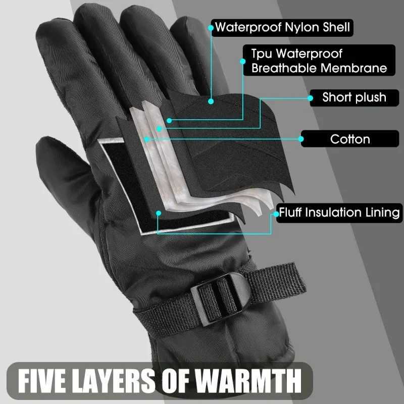 Winter Warm Bike Gs Mens Outdoor Waterproof Skiing Hiking Motorcycle Gloves Gs Neutral Hot Sports Gs W241026
