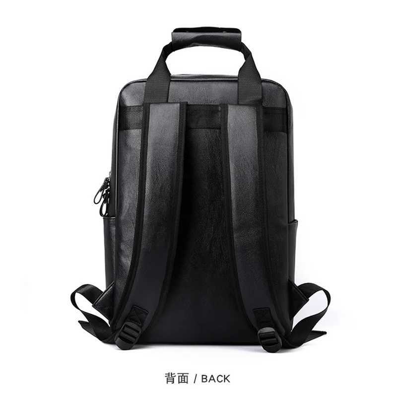 PU Leather Backpack Men Sahel Executive Fi Briefcase Office Document Travel Laptop Office Business Shoulder Back PackXJ241026