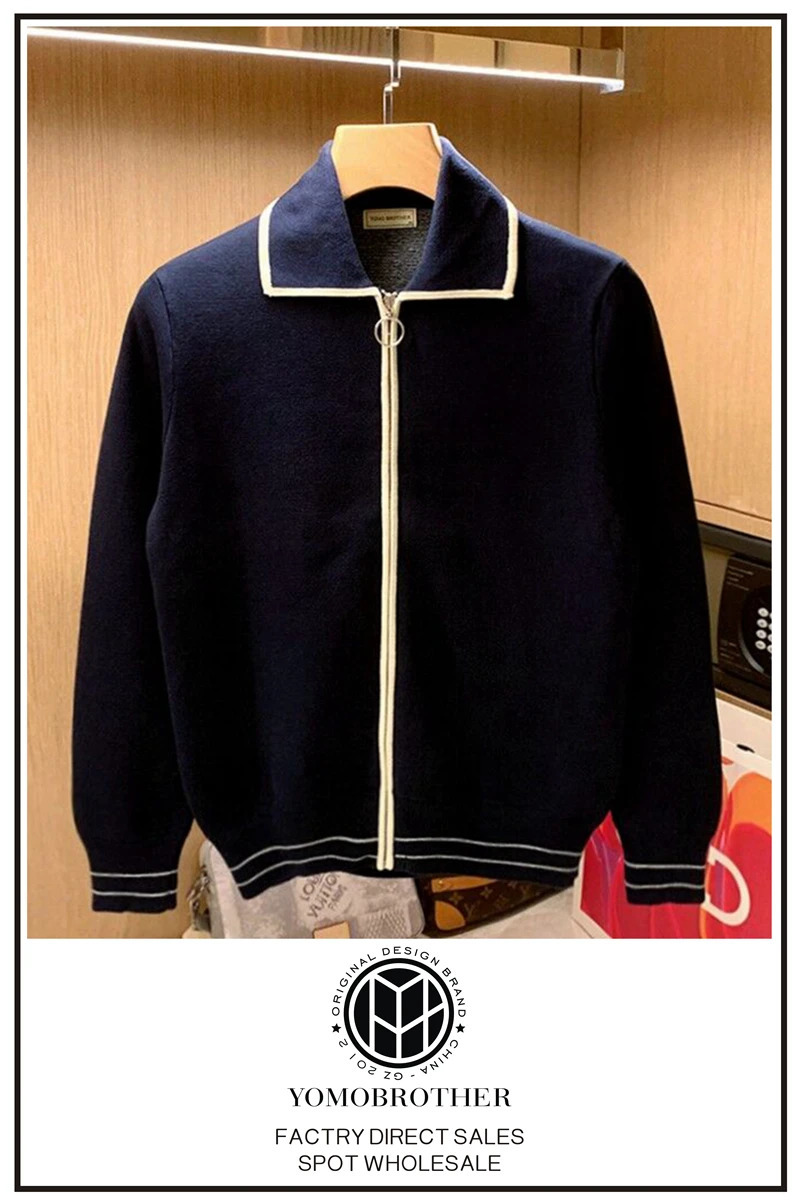 Top Grade Autum Winter Fashion Knitwear Japanese Street Mens Cardigan knitted Sweater Casual Coats Men Clothing B68 241024