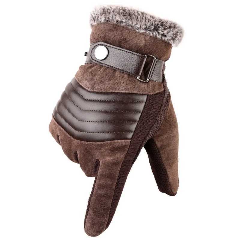 Touchscreen Winter Warm Mens G Leather Casual Mens G Gloves Outdoor Sports Full Finger G W241026