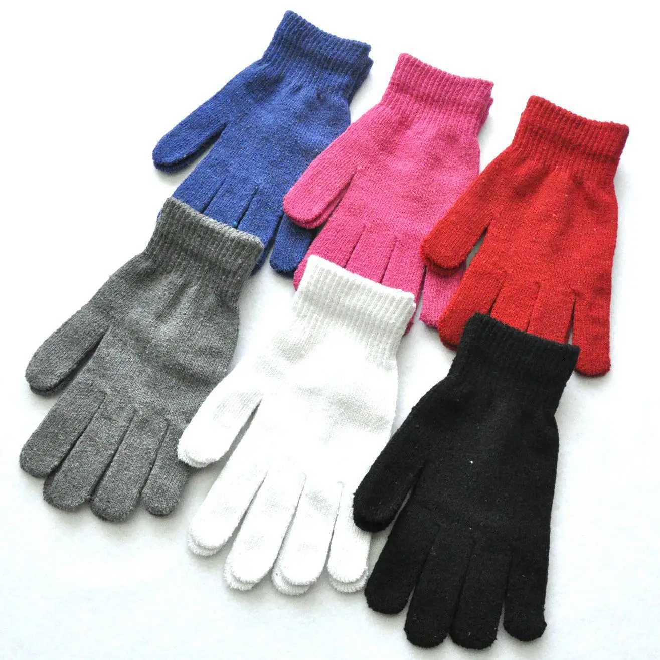 Winter Warm Knitted Gs Suitable for Female Students New Autumn Solid Color Touch Screen Gloves Outdoor Cycling Skiing Gs W241026