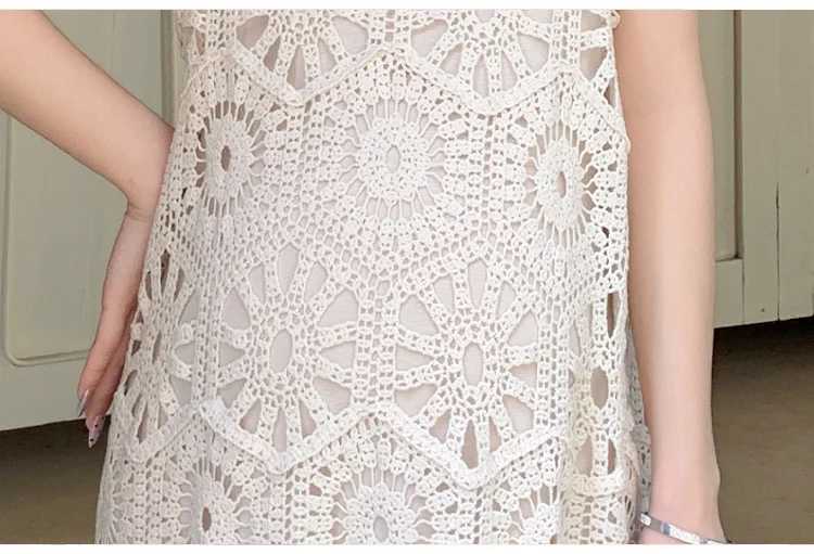 Summer maternity clothing sweet hollow lace vest dress fashionable maternity vest dress loose maternity sleeveless dress W241026