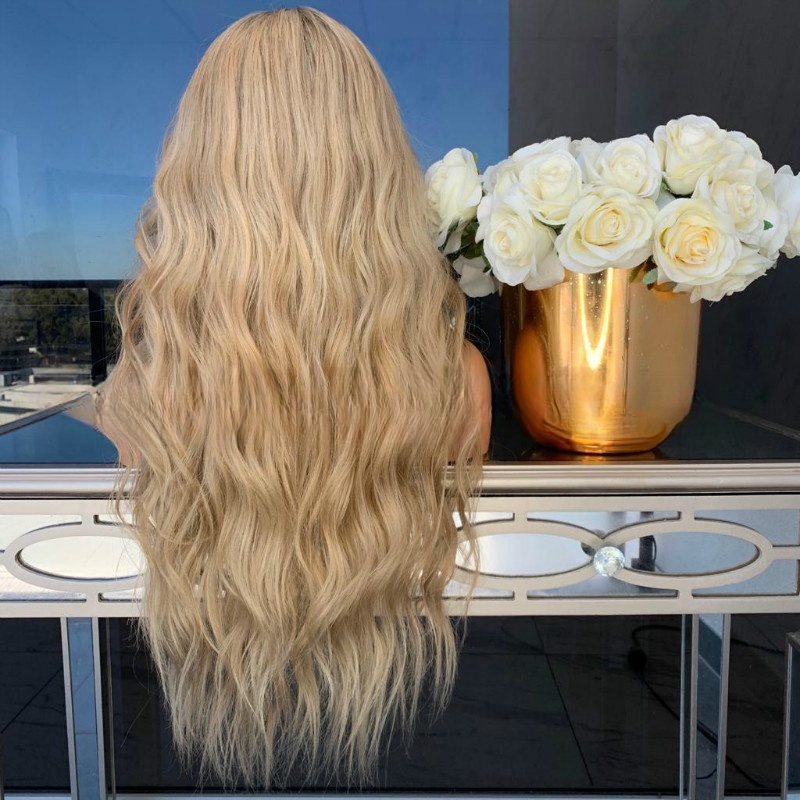 New wigs for women fashion long curly dyed small curly chemical fiber headpiece synthetic hair