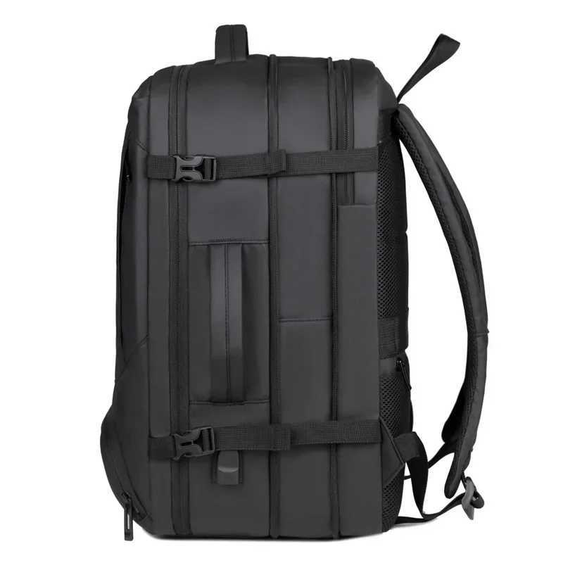 New Large-Capacity Mens Travel Backpack USB Charging Expansi Business Laptop Bag Multifunctial Waterproof Backpack mochilaXJ241026