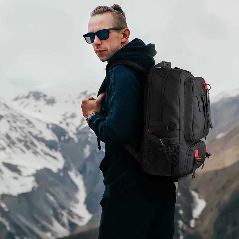 Mens Traveling Backpack 50-80L Large Capacity Business Backpack For Men 17 Inch Laptop Bags Fi Oxford With Shoe BackpackXJ241026