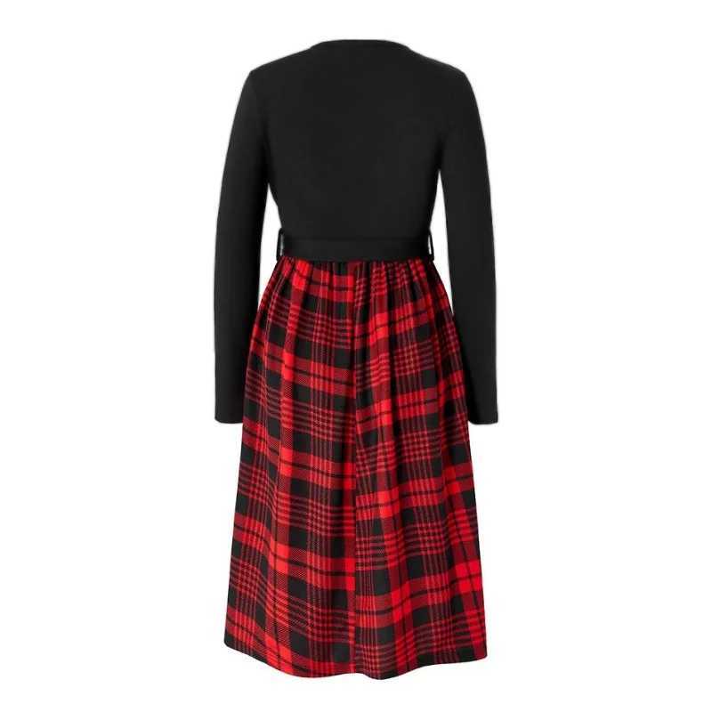 Womens breast enhancement dress plain long sleeved loose fluffy plush retro plain simple and fashionable high-quality maternity clothing W241026