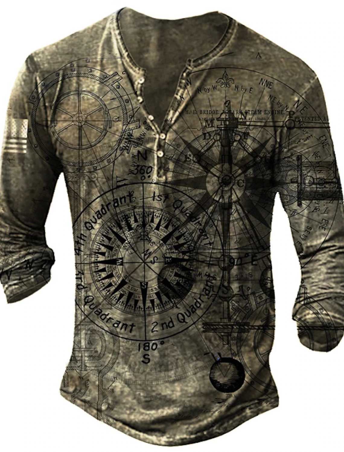 3D retro button down V-neck short Slve Gothic T-shirt for men oversized mens punk Strt Wear Brazil Spain T-shirt W241026