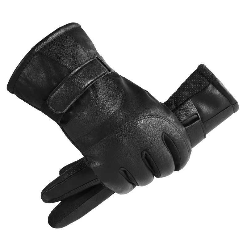 1 pair of winter touch screen leather Gs suitable for men windproof and anti-skid motorcycle rider equipment Gs W241026