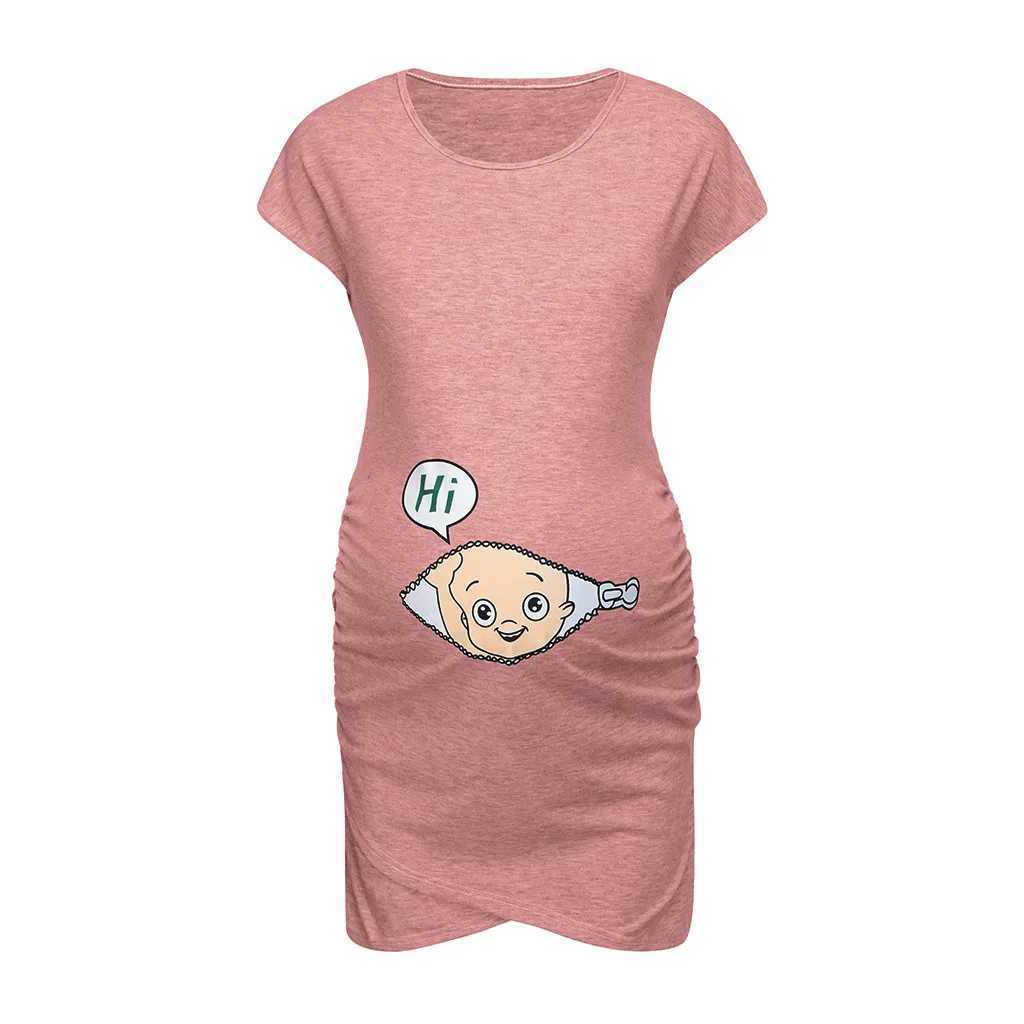 Cute maternity dress loose casual womens dress cartoon print Nusring maternity dress womens maternity dress comfortable vest W241026