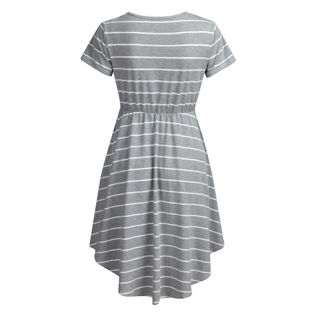 Summer maternity care striped dress maternity sleepwear multifunctional mother breastfeeding dress maternity baby shower suit W241026