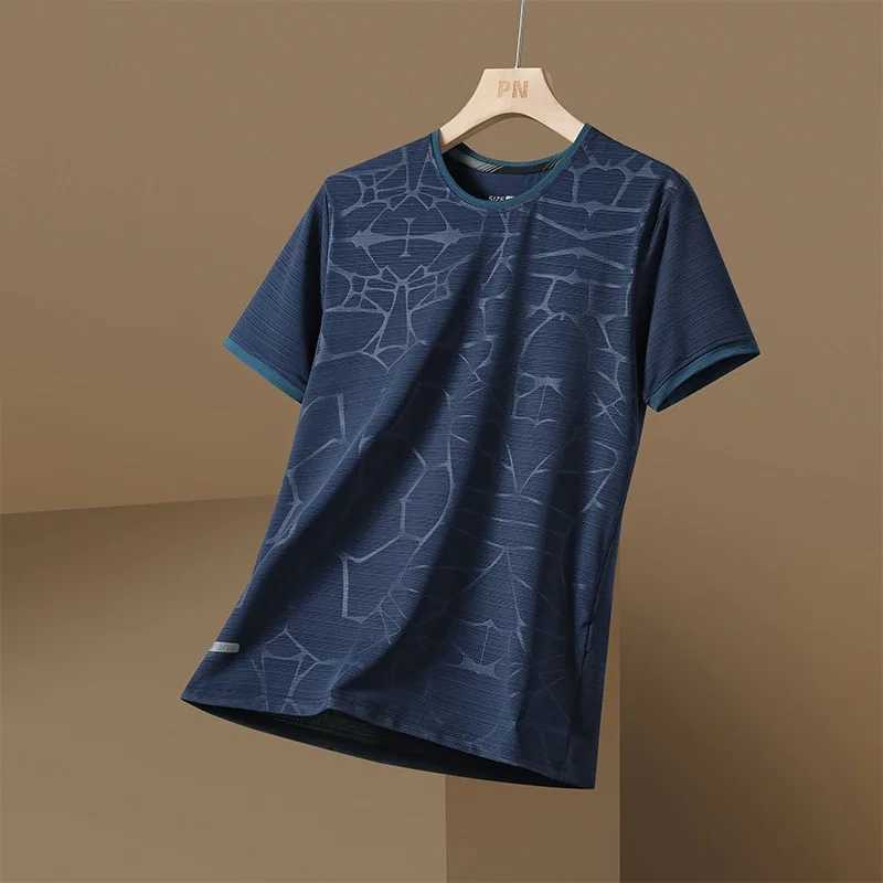 ICE Silk Quick drying Sports T-shirt Mens 2023 Short Summer Leisure Running Oversized 3XL Top Ts Gym T-shirt W241026