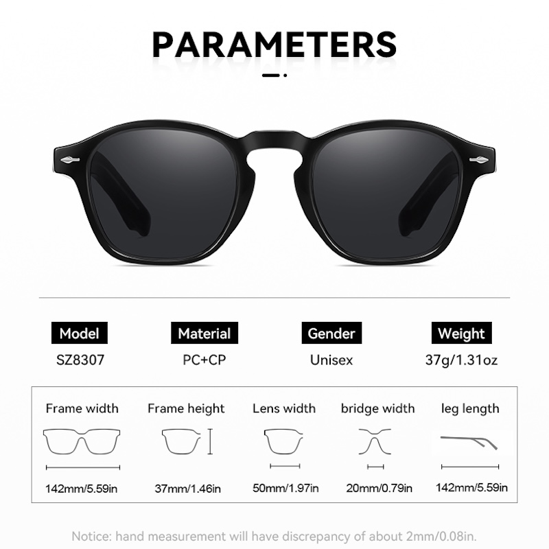 Round Polarized Sunglasses Men Luxury Brand Designer Style Sun Glasses Women For Male Female Retro Punk Eyewear TR90 gift Vintage Driving Fishing S171