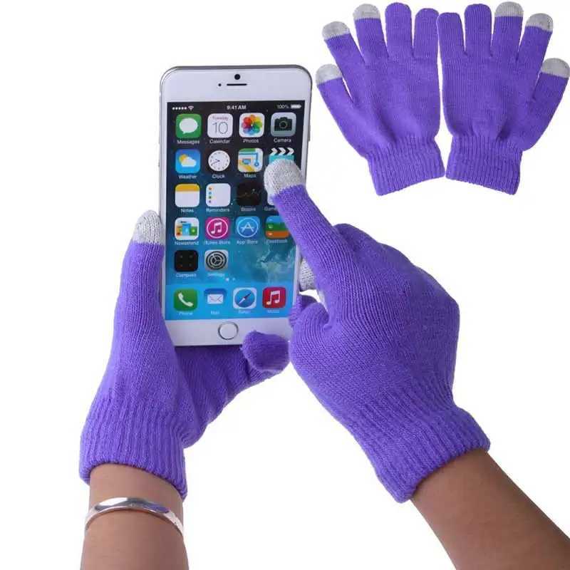 Neutral winter warm hard knitted Gs touch screen smartphone hand warmer MX8 W241026
