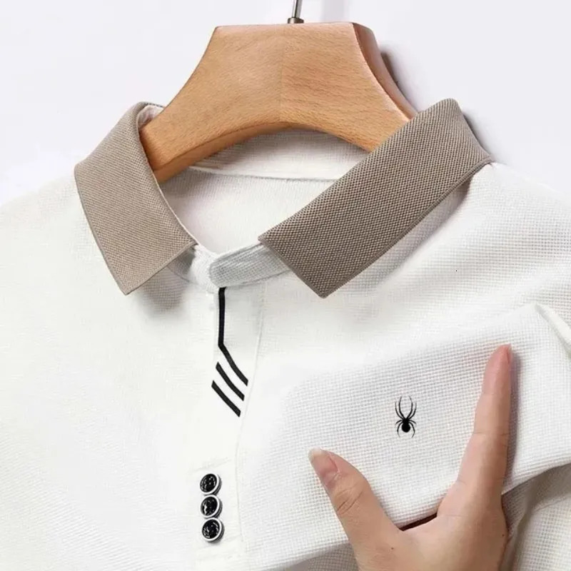 Golf Shirts for Men Autumn High Quality Long Sleeve Tshirt Mens Clothing Casual Top Polo Shirt 241025