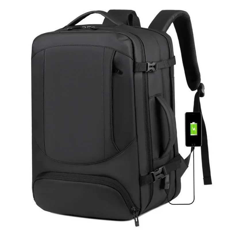 New Large-Capacity Mens Travel Backpack USB Charging Expansi Business Laptop Bag Multifunctial Waterproof Backpack mochilaXJ241026