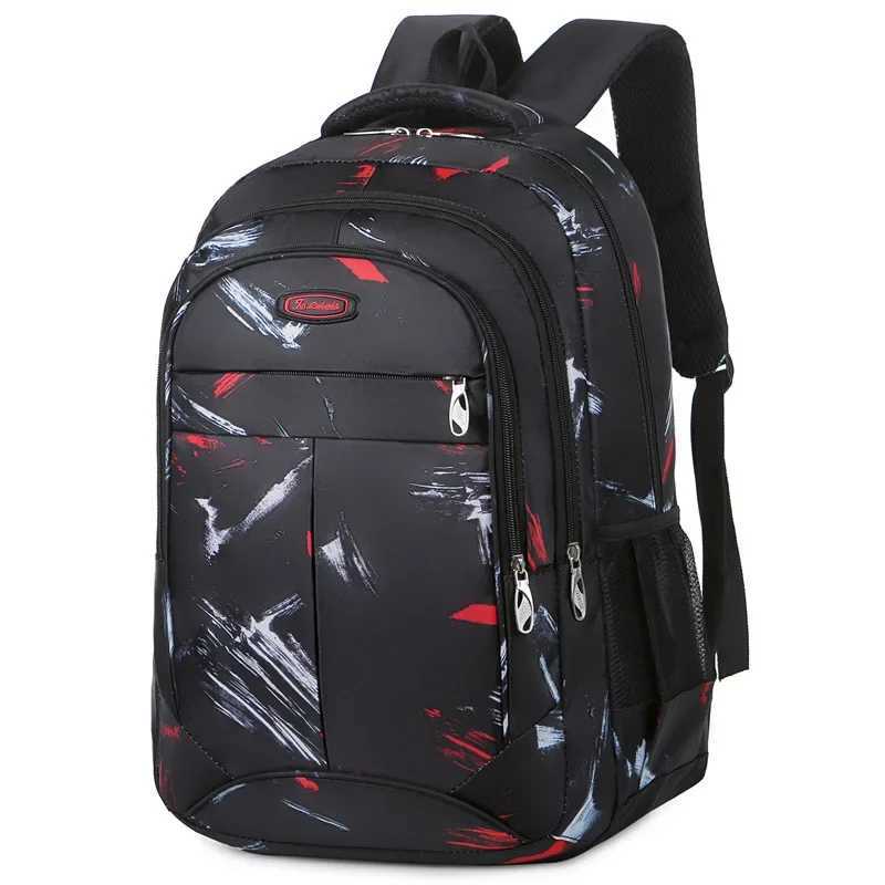Boys Black Backpack Large Capacity Leisure Travel Bag College Student Bag Can Be Used As Laptop Bag SchoolbagXJ241026