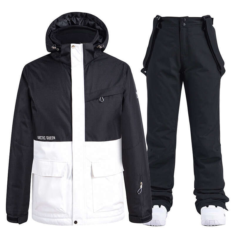 -30 Colors Matching Man & Woman Snow Wear 10K Waterproof Ski Suit Set Snowboard Clothing Outdoor Costumes Winter Jackets + Pants